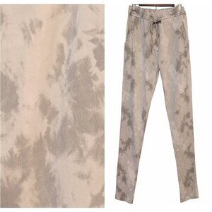 Tina Stephens Womens Sz M? Gray Collins Tie Dye Splotch Drawstring Waist Pants